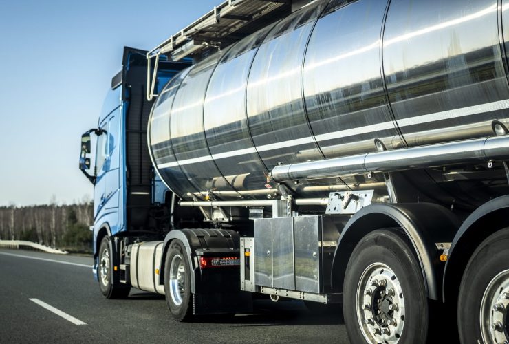 Long Vehicle Truck With Tank Trailer On A Highway 2025 02 05 10 15 31 Utc